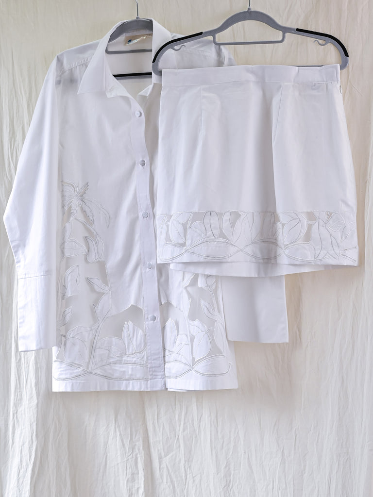 Stunning Poplin Shirt & Skirt Set